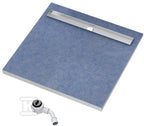 Brodzik podpłytkowy (S1) 10.022 / OLSP Stabilsound 90x90x5 / 12,5 cm "Base", kwadratowy z maskownicą Steel
