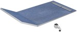 Brodzik podpłytkowy (S1) 10.033 / OLSL Stabilsound 130+50x80x5 / 12,5 cm "Base", prostokątny z maskownicą Steel