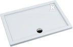 Brodzik akrylowy 3.2248 Standard 70x100x5 cm "Caspar", prostokątny odpływ na długim boku