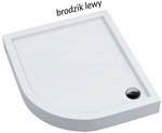 Brodzik akrylowy 3.4864 z zintegrowanym nośnikiem Stabilsound z przeciągniętym panelem do podłogi 70x100x12 cm "Competia New", prostokątny odpływ na krótkim boku