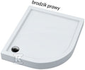 Brodzik akrylowy 3.0174 z zintegrowanym nośnikiem Stabilsound z przeciągniętym panelem do podłogi 120x85x14 cm R55 "Competia", asymetryczny prawy