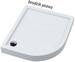 Brodzik akrylowy 3.4640 z zintegrowanym nośnikiem Stabilsound z przeciągniętym panelem do podłogi 80x140x12 cm "Competia New", prostokątny