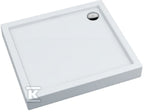 Brodzik akrylowy 3.01253 z zintegrowanym nośnikiem Stabilsound z przeciągniętym panelem do podłogi 70x80x14 cm "Competia", prostokątny