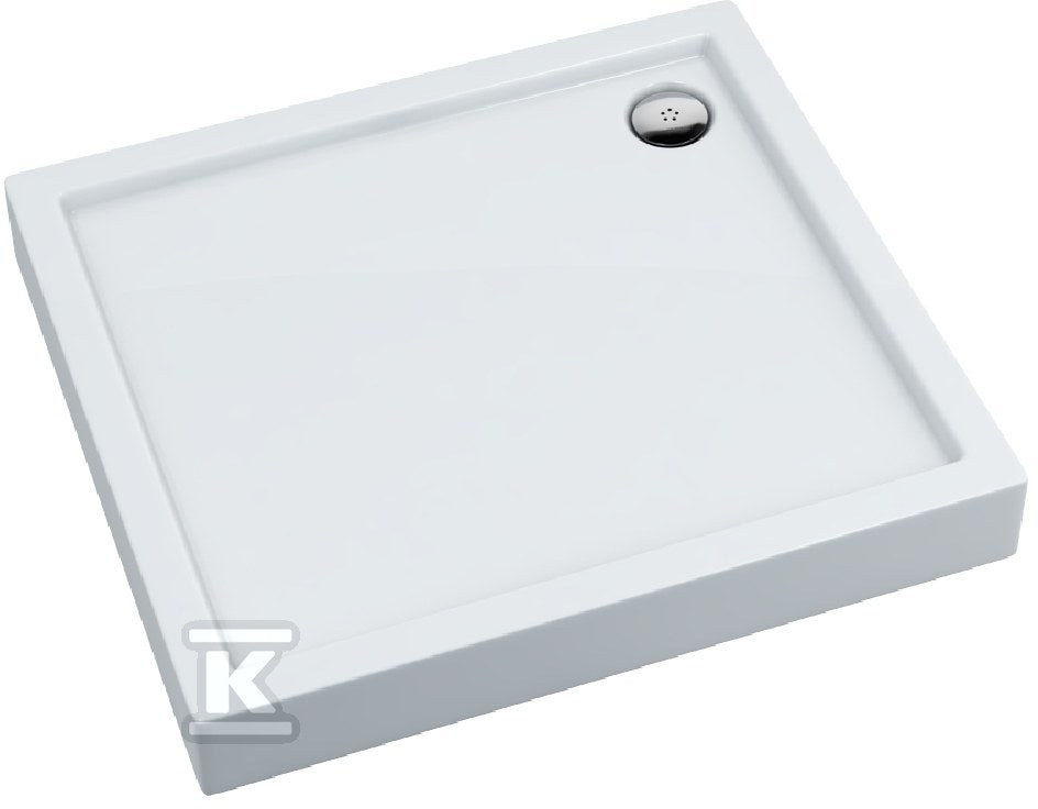 Brodzik akrylowy 3.01253 z zintegrowanym nośnikiem Stabilsound z przeciągniętym panelem do podłogi 70x80x14 cm "Competia", prostokątny