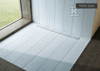 Brodzik podpłytkowy (S1) 10.102 / OLPL Stabilsound 90x90x5 / 12,5 cm "Slim Lux", kwadratowy z maskownicą Plate