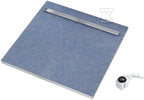 Brodzik podpłytkowy (S1) 10.102 / OLPL Stabilsound 90x90x5 / 12,5 cm "Slim Lux", kwadratowy z maskownicą Plate