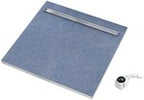 Brodzik podpłytkowy (S1) 10.102 / OLPL Stabilsound 90x90x5 / 12,5 cm "Slim Lux", kwadratowy z maskownicą Plate