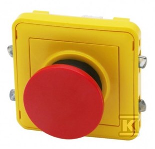 Wyłącznik awaryjny szary/żółty 3 A-250 V~, PLEXO 55
