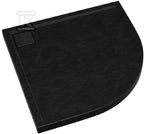 Brodzik kompozytowy 3.0455 / C / ST Stabilsound Plus Black Stone 90x90x5 cm R55 "Omega", półokrągły