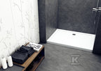 Brodzik akrylowy 3.269 Standard 80x120x5 cm "Caspar", prostokątny odpływ na długim boku