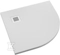 Brodzik kompozytowy 3.104-M2 Stabilsound Plus White Stone 90x90x3,5 cm R55 "Kalait", półokrągły z maskownicą M2