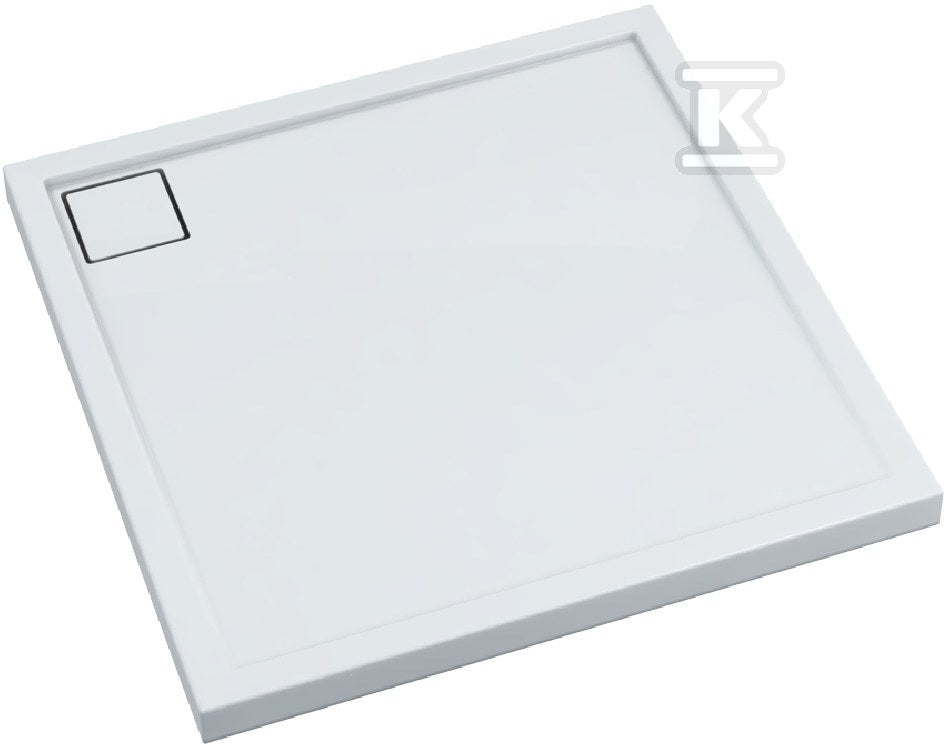 Brodzik kompozytowy 3.0452 Stabilsound Plus 90x90x5 cm "Omega", kwadratowy