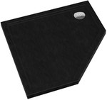 Brodzik akrylowy 3.2398 / C / ST Standard Black Stone 0x90x5 "Caspar New", pięciokątny