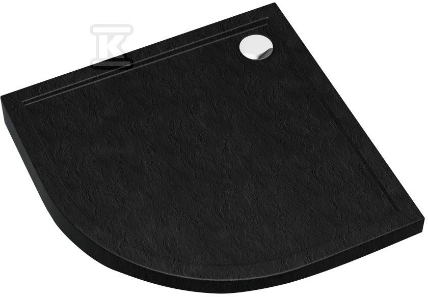 Brodzik akrylowy 3.2334 / C / ST Standard Black Stone 90x90x4,5 cm R55 "Caspar New", półokrągły