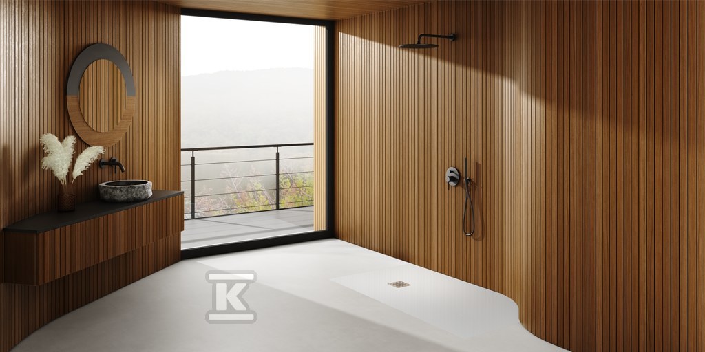 Brodzik kompozytowy 3.3134-M2 Stabilsound Plus White Stone 70x100x3,5 cm "Kalait", prostokątny z maskownicą M2