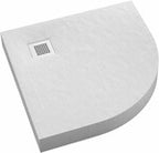Brodzik akrylowy 3.4697 / C / ST z zintegrowanym nośnikiem Stabilsound z przeciągniętym panelem do podłogi Black Stone 80x80x12 cm "Competia New", pięciokątny
