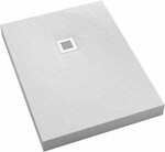 Brodzik akrylowy 3.3319 / B / ST-M2 z zintegrowanym nośnikiem Stabilsound z przeciągniętym panelem do podłogi White Stone 90x140x12 cm "New Horizons", prostokątny