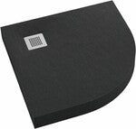Brodzik akrylowy 3.3312 / C / ST-M2 z zintegrowanym nośnikiem Stabilsound z przeciągniętym panelem do podłogi Black Stone 80x160x12 cm "New Horizons", prostokątny