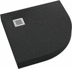 Brodzik akrylowy 3.3312 / C / ST-M2 z zintegrowanym nośnikiem Stabilsound z przeciągniętym panelem do podłogi Black Stone 80x160x12 cm "New Horizons", prostokątny