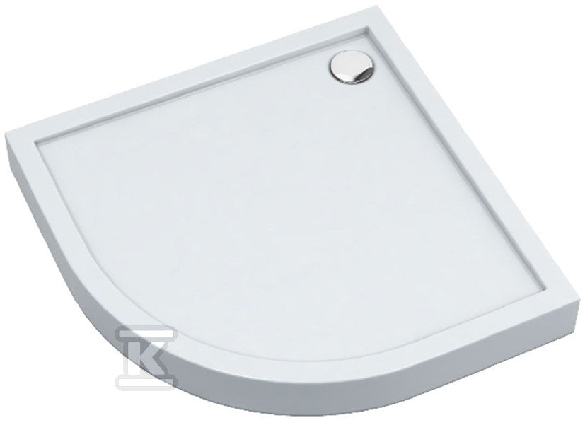 Brodzik akrylowy 3.4634 z zintegrowanym nośnikiem Stabilsound z przeciągniętym panelem do podłogi 90x90x12 cm R55 "Competia New", półokrągły