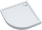 Brodzik akrylowy 3.4638 z zintegrowanym nośnikiem Stabilsound z przeciągniętym panelem do podłogi 80x120x12 cm "Competia New", prostokątny
