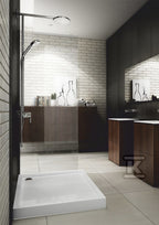 Brodzik akrylowy 3.4642 z zintegrowanym nośnikiem Stabilsound z przeciągniętym panelem do podłogi 80x160x12 cm "Competia New", prostokątny