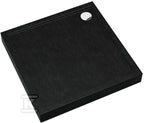 Brodzik akrylowy 3.4630 / C / ST z zintegrowanym nośnikiem Stabilsound z przeciągniętym panelem do podłogi Black Stone 80x80x12 cm "Competia New", kwadratowy