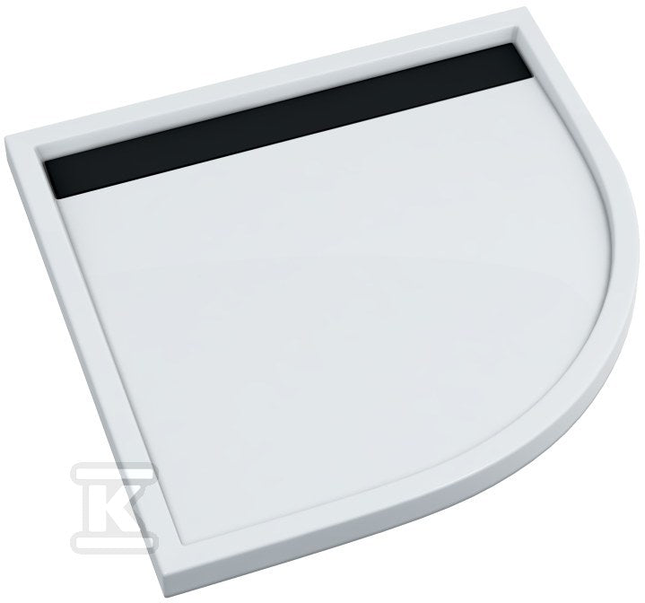Brodzik kompozytowy 3.4227-M / C / G Stabilsound Plus 90x90x4,5 cm R55 "Ajax B&W", półokrągły