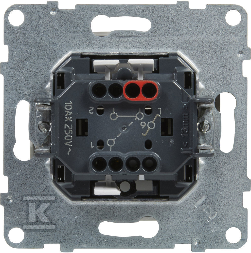 Łącznik schodowy - 10 AX - 250 V~ - zaciski automatyczne, BIAŁY SUNO