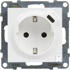 Gniazdo SCHUKO 2P+Z - 16 A - 250 V~ - + USB TYP C - 1,5 A - 5 V, BIAŁY SUNO