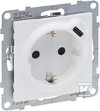 Gniazdo SCHUKO 2P+Z - 16 A - 250 V~ - + USB TYP C - 1,5 A - 5 V, BIAŁY SUNO