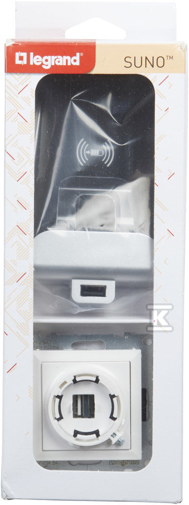 Ładowarka indukcyjna + USB Typ A, BIAŁY SUNO
