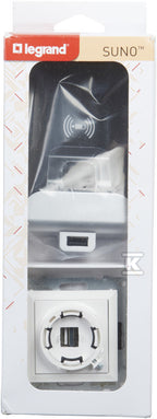 Ładowarka indukcyjna + USB Typ A, BIAŁY SUNO