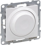 Ściemniacz obrotowy - 240 V~ - 50 Hz - 5 - 75 W ( 10 lamp maks.) dla lamp LED z opcją ściemniania - bez zacisku neutralnego, CZARNY SUNO