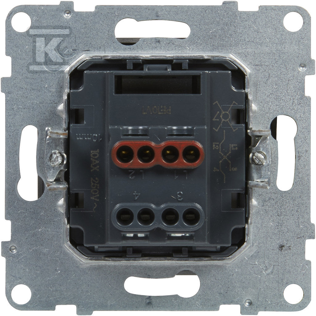 Łącznik krzyżowy - 10 AX - 250 V~ - zaciski śrubowe, ALUMINIUM SUNO