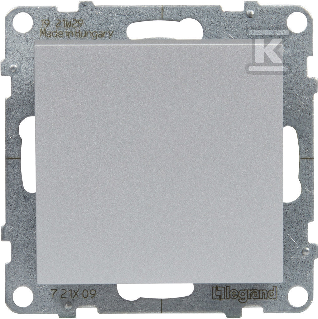 Przycisk pojedynczy - 6 A - 250 V~ - zaciski automatyczne, ALUMINIUM SUNO