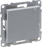 Przycisk pojedynczy - 6 A - 250 V~ - zaciski automatyczne, ALUMINIUM SUNO
