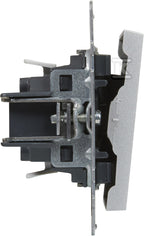 Przycisk pojedynczy - 6 A - 250 V~ - zaciski automatyczne, ALUMINIUM SUNO