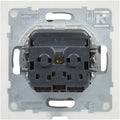 Gniazdo SCHUKO 2P+Z- 16 A - 250 V~ - z przesłoną IP44 - zaciski automatyczne, ALUMINIUM SUNO