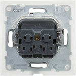 Gniazdo SCHUKO 2P+Z - 16 A - 250 V~ - z przesłoną IP 21 - zaciski automatyczne, ALUMINIUM SUNO