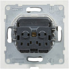 Gniazdo SCHUKO 2P+Z - 16 A - 250 V~ - z przesłoną IP 21 - zaciski automatyczne, ALUMINIUM SUNO