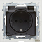 Gniazdo SCHUKO 2P+Z- 16 A - 250 V~ - z przesłoną IP44 - zaciski automatyczne, ALUMINIUM SUNO