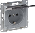 Gniazdo SCHUKO 2P+Z - 16 A - 250 V~ - z przesłoną IP 21 - zaciski automatyczne, ALUMINIUM SUNO