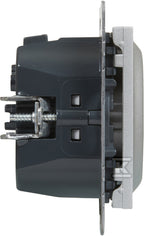 Gniazdo SCHUKO 2P+Z - 16 A - 250 V~ - + USB TYP C - 1,5 A - 5 V, ALUMINIUM SUNO