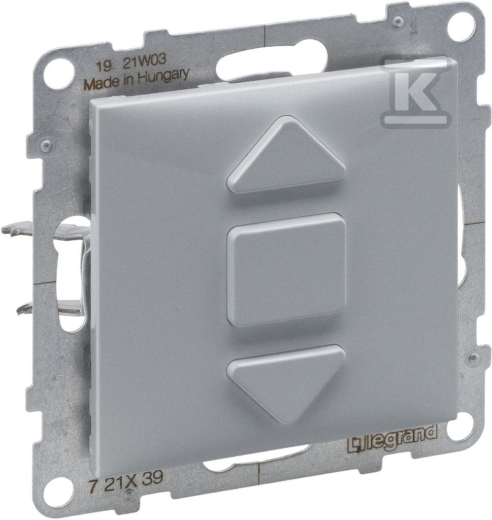Łącznik rolet - 6 AX - 250 V~ - 3 pozycyjny: góra, dół, stop - bezpośrednie sterowanie roletami, ALUMINIUM SUNO