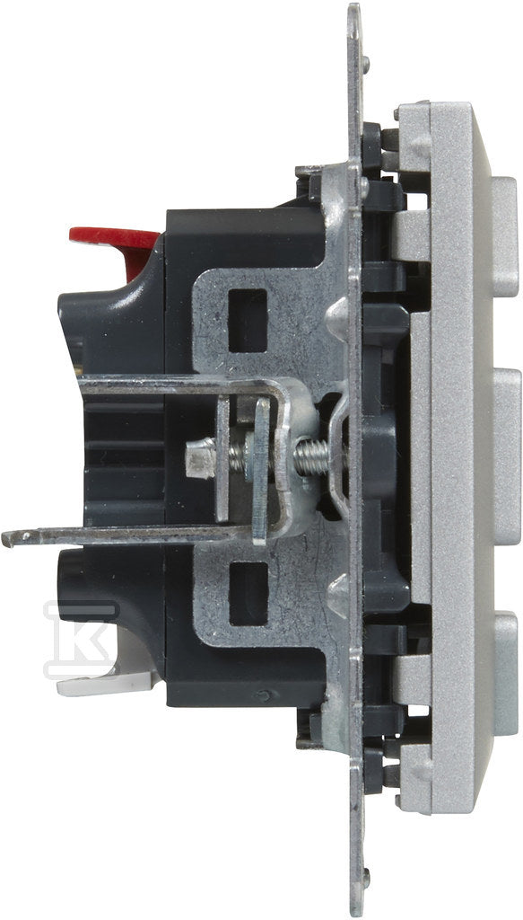 Łącznik rolet - 6 AX - 250 V~ - 3 pozycyjny: góra, dół, stop - bezpośrednie sterowanie roletami, ALUMINIUM SUNO
