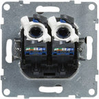 Gniazdo 2XRJ45/kat 5E UTP, ALUMINIUM SUNO