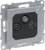 Gniazdo TV-R-SAT - końcowe - FM + DAB - 1.5 dB, ALUMINIUM SUNO