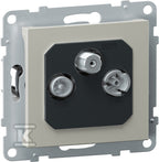 Gniazdo TV-R-SAT - końcowe - FM + DAB - 1.5 dB, ALUMINIUM SUNO