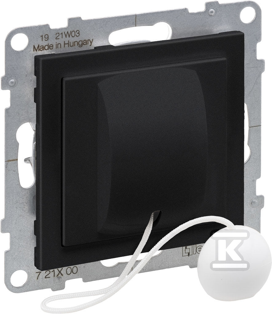 Przycisk przełączny cięgnowy NO/NC - 6 A - 250 V~ - zaciski automatyczne, CZARNY SUNO
